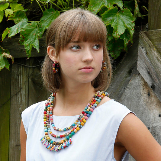 Kantha Mini Hoop Earrings