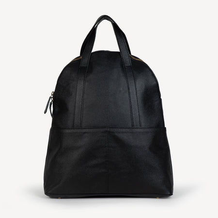 Halfmoon Leather Backpack - Black, Burnt Sienna, Camel or Chocolate Brown
