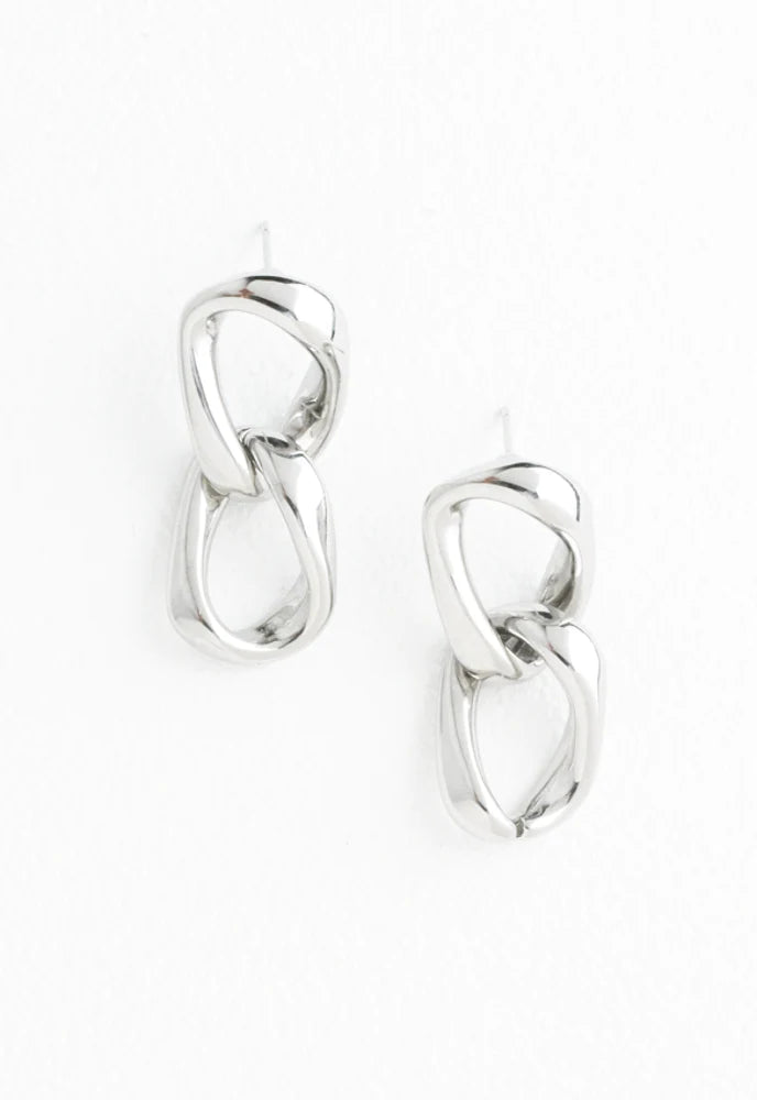 Linked Together Earrings in Gold or Silver