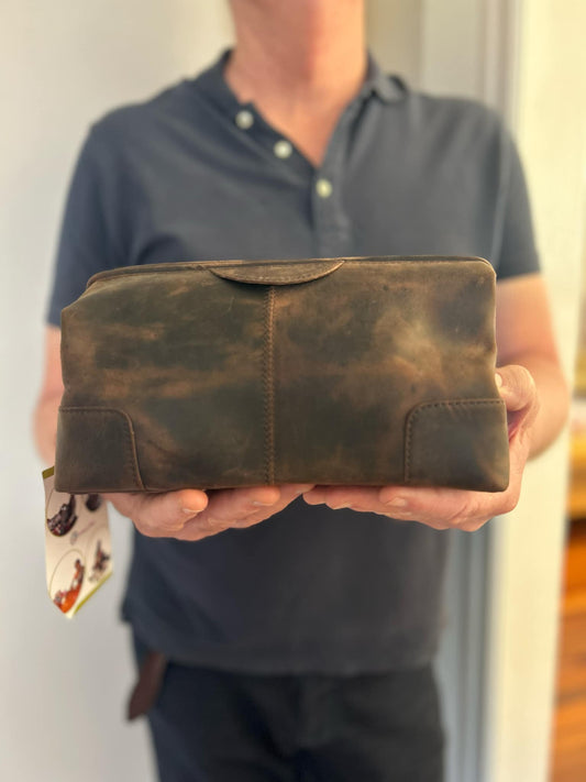 Men's Leather Toiletry Bag