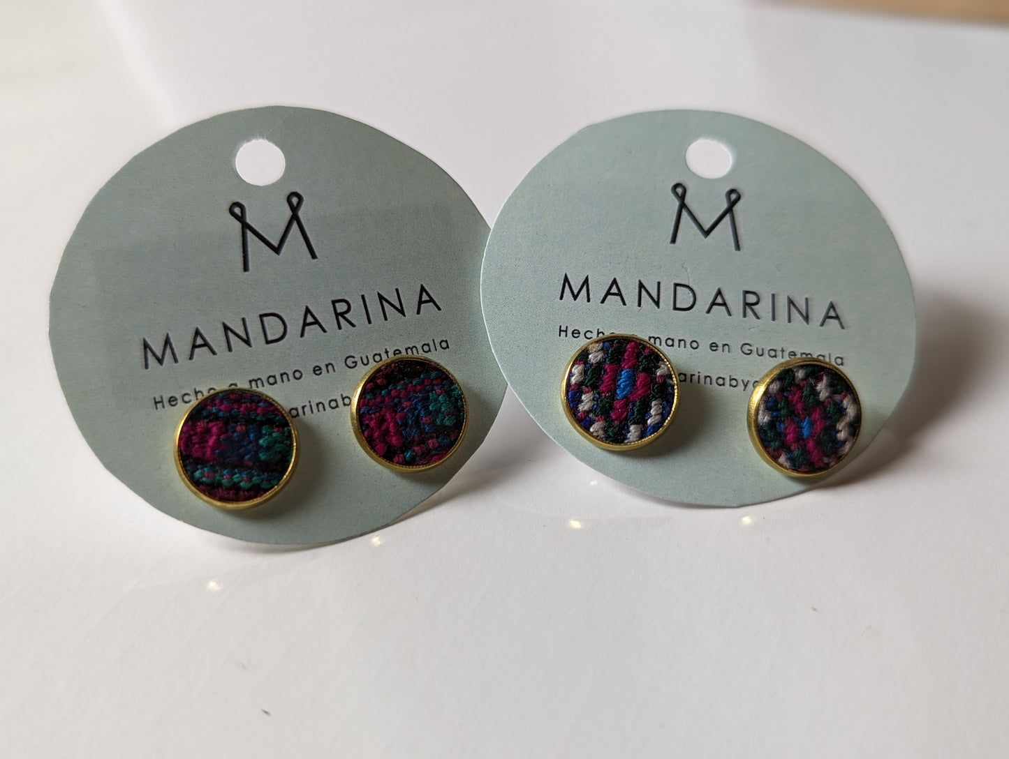 Textile Stud Earrings