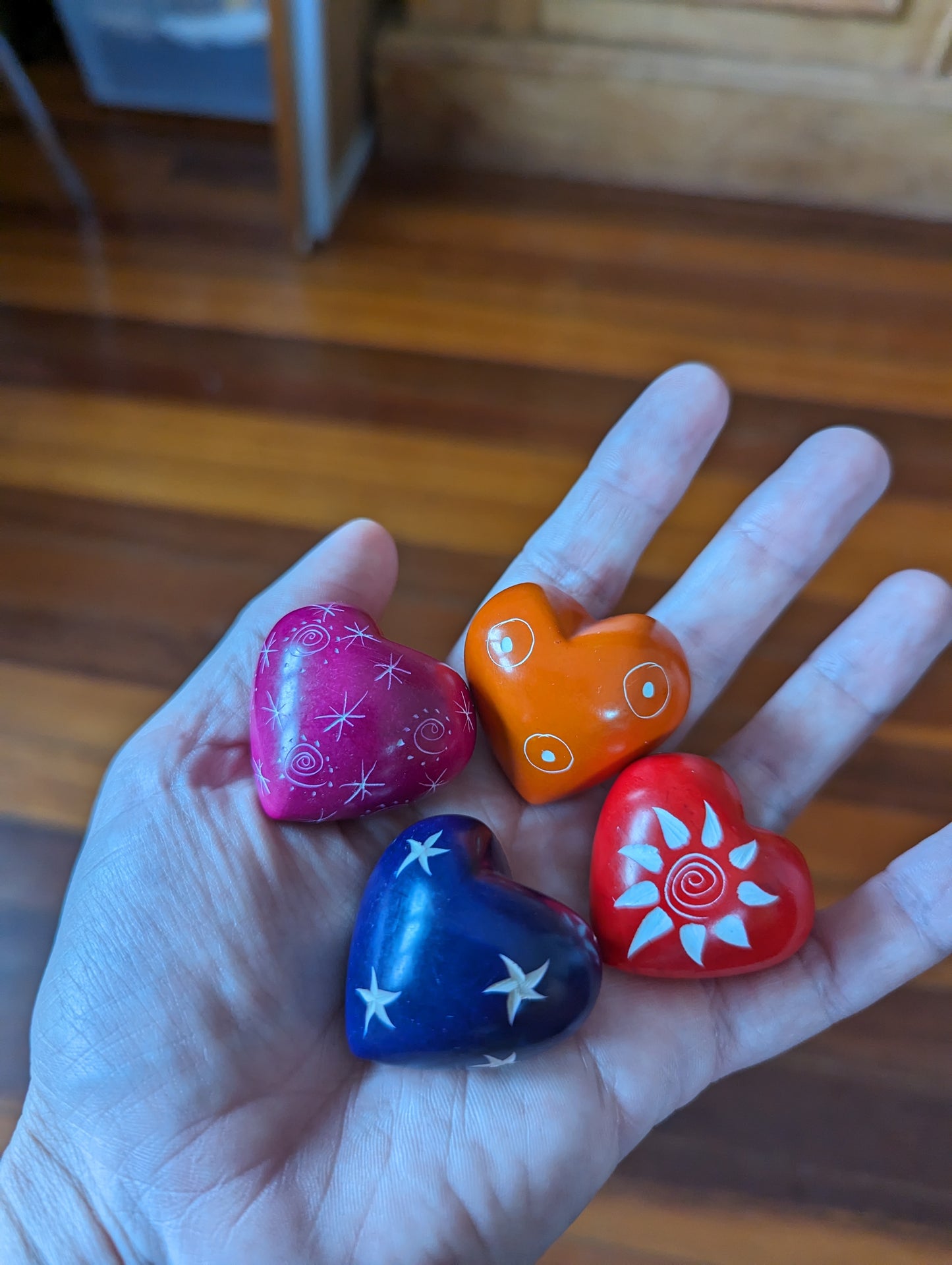 Soapstone pocket hearts