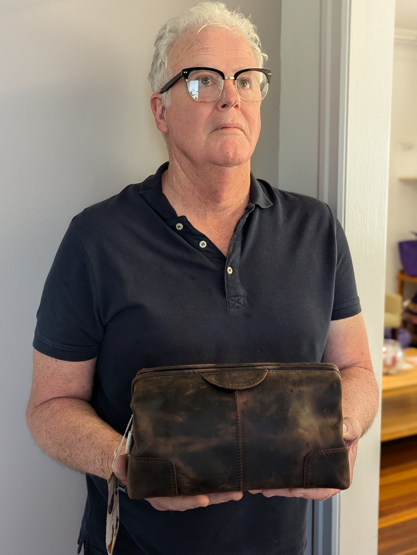 Men's Leather Toiletry Bag