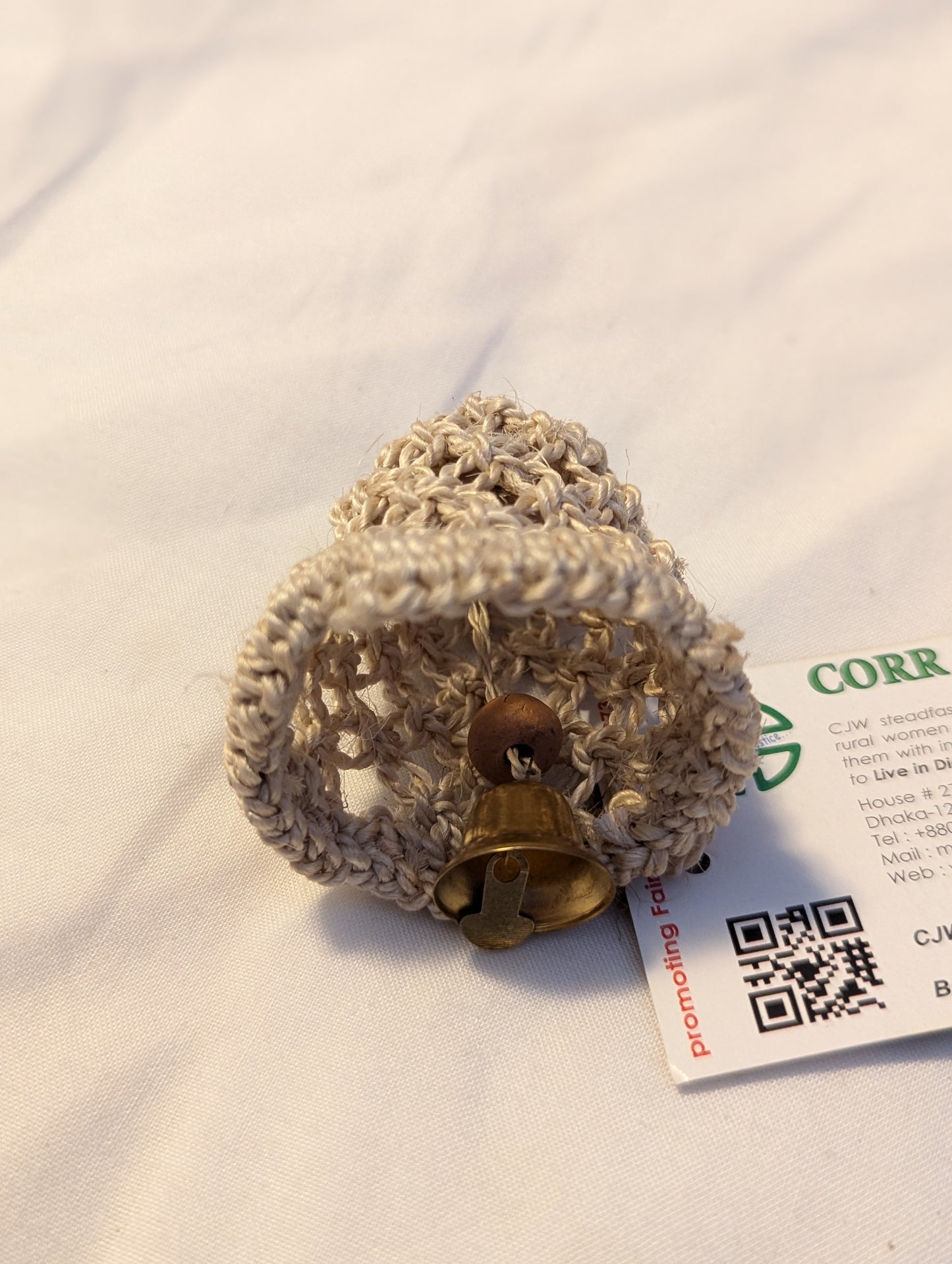 Handmade Jute Bell Ornament