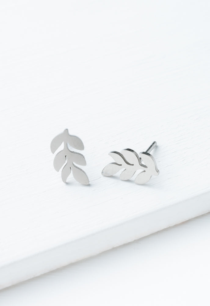 Rowen Leaf Stud Earring