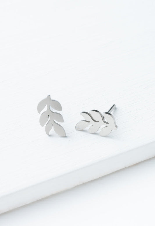 Rowen Leaf Stud Earring