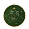 Silent Night Embroidery Hoop