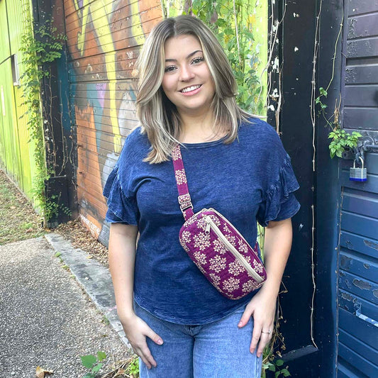 Kantha Linear Sling Bag