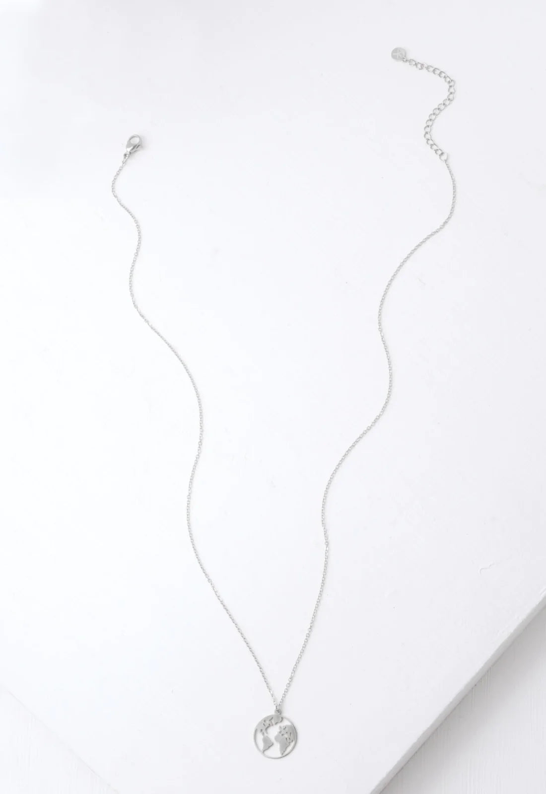 Silver World Pendant Necklace