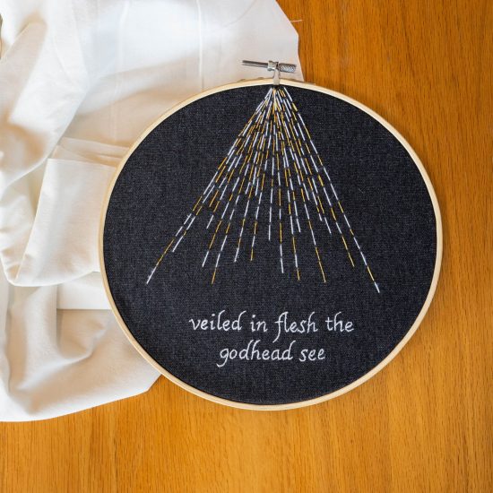 Veiled in Flesh Embroidery Hoop
