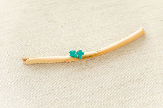 Mini Turquoise Cross Studs