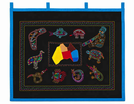 Indigenous hand embroidered wall hanging