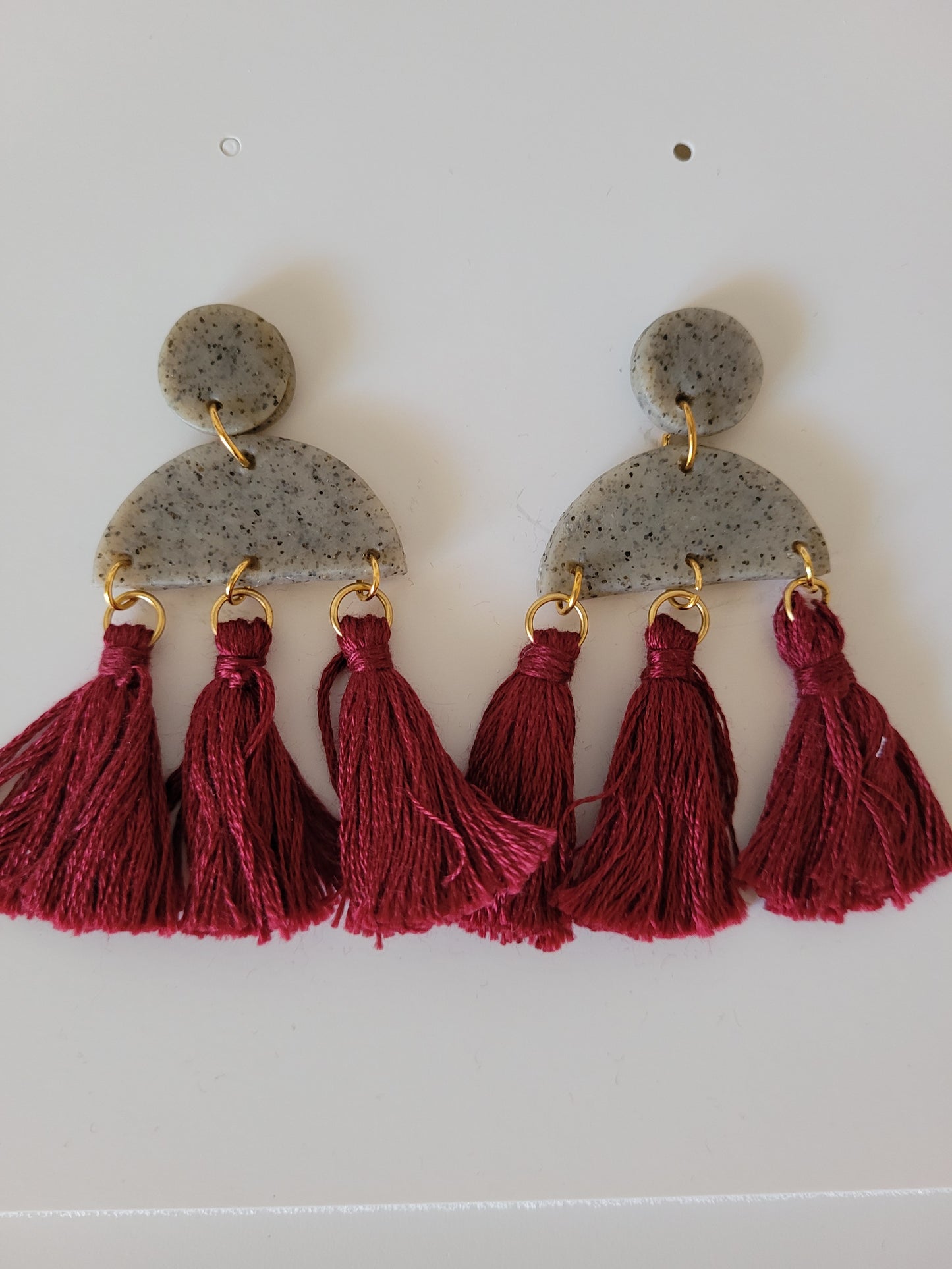 Bahari Clay Crimson Earrings