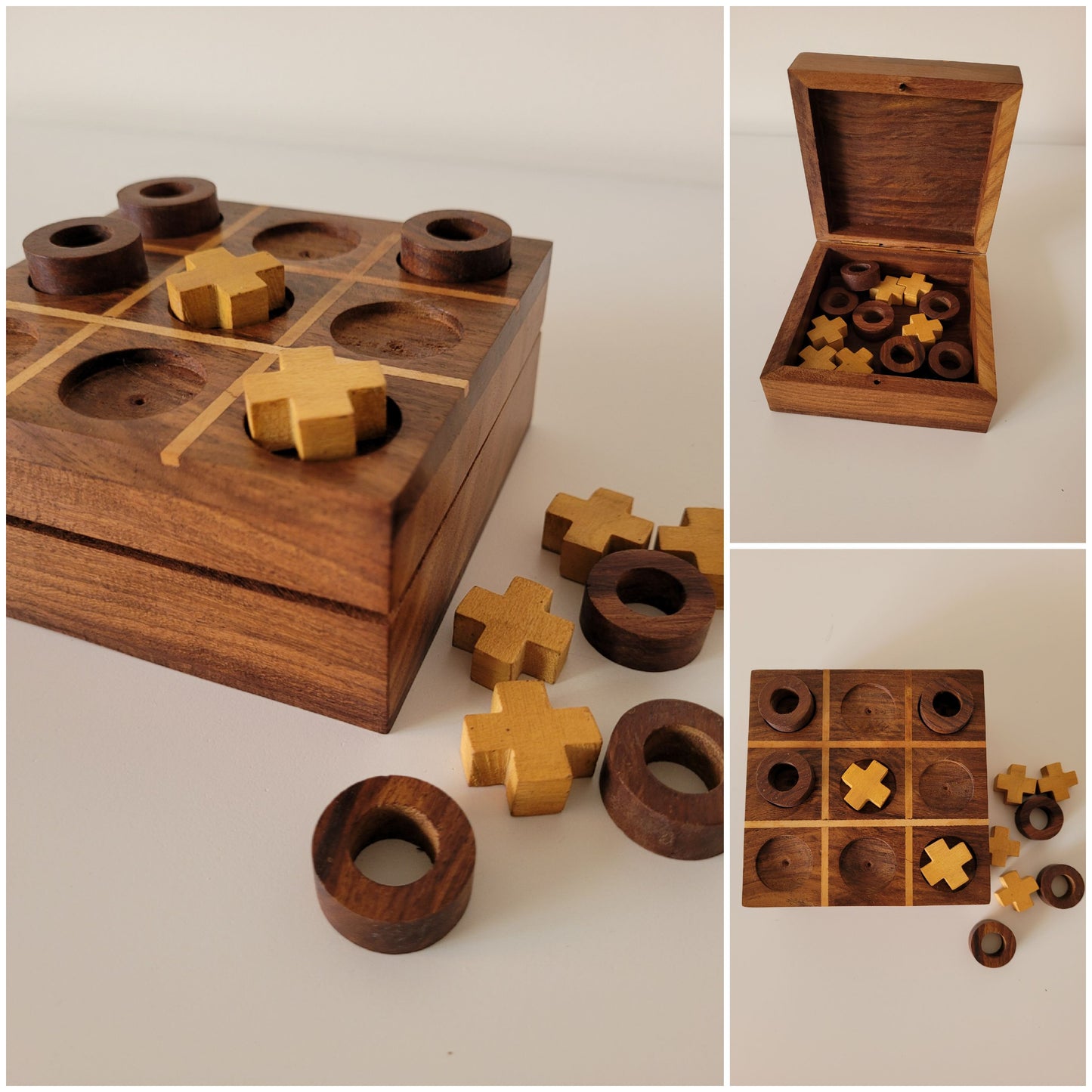 Rosewood Tic Tac Toe Games Set