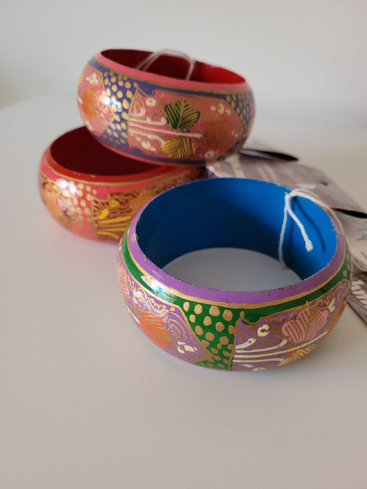 Wide Hand Painted Bangle