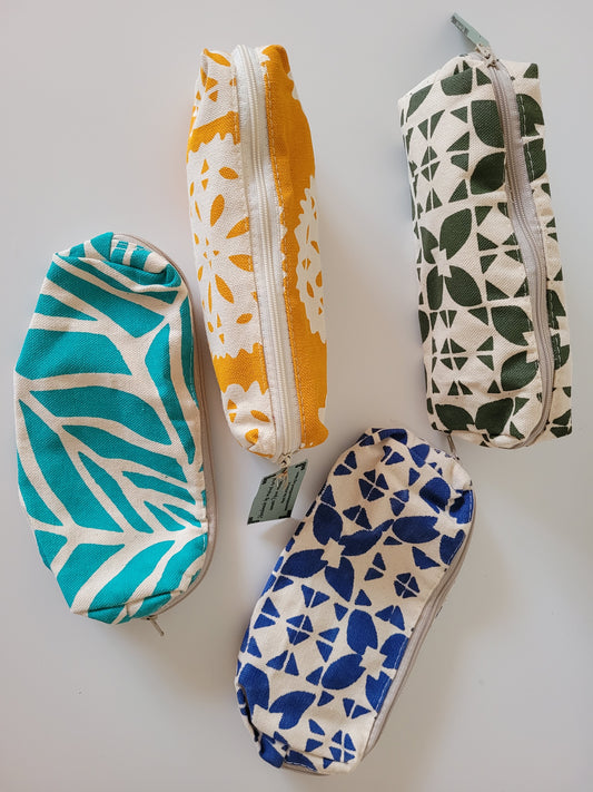 Pencil Cases Fijiian block printing