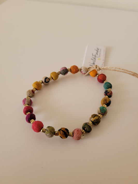 Kantha bead Bracelets Round Beads