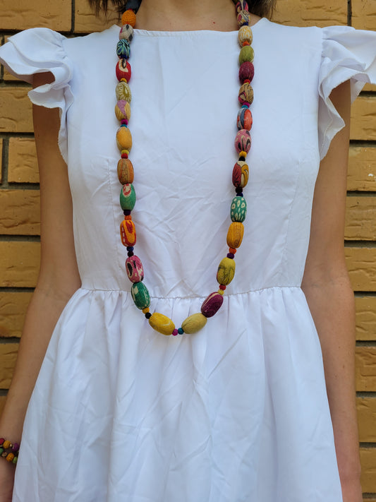 Kantha Kaleidoscope Necklace