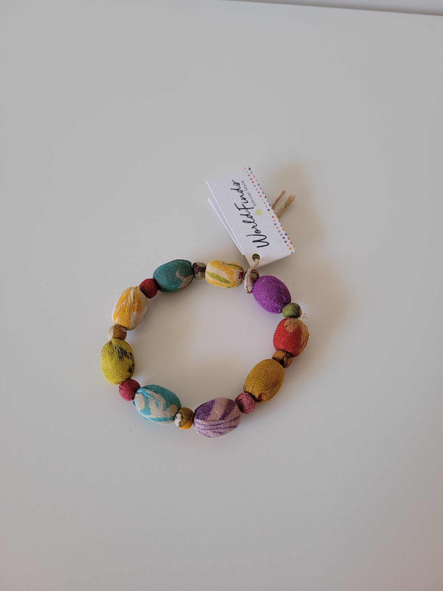 Kantha Bead Bracelet Oval Bead