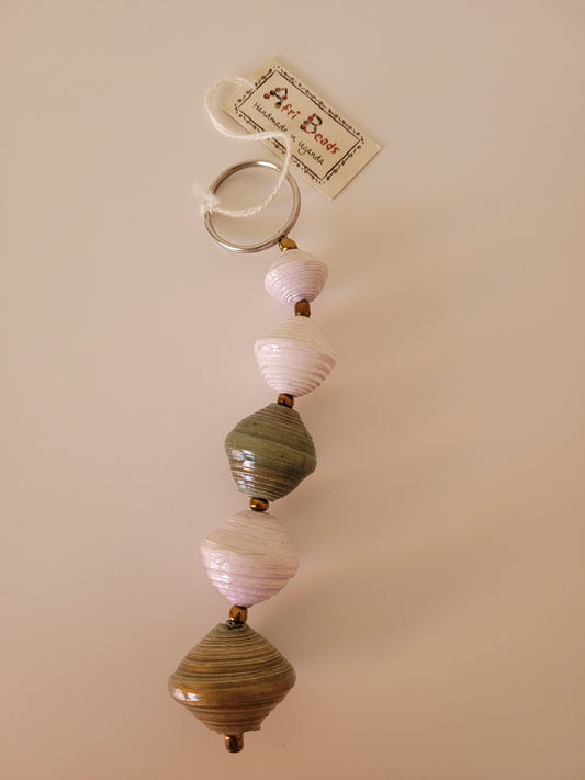 Paper Bead Keychain