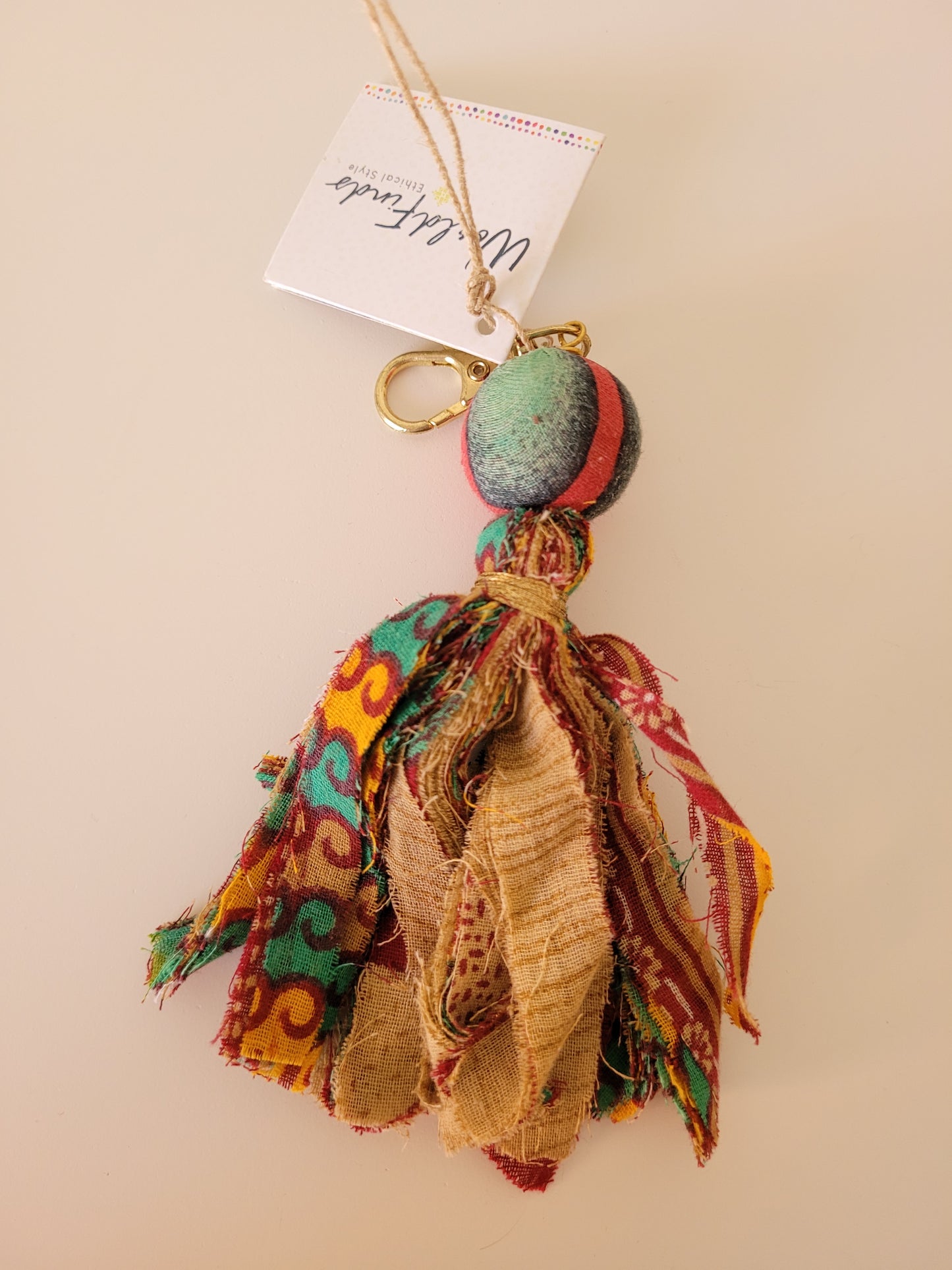 Kantha Tassel Key Fob/Bag Clip