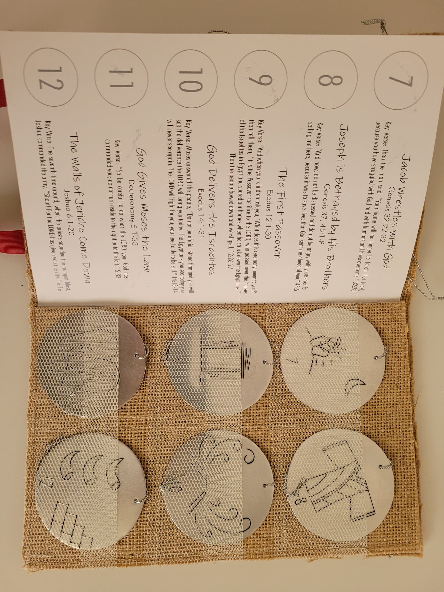 Hand hammered Tin Ornaments Advent Set