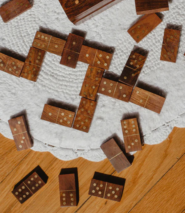 Wooden Dominoes Set