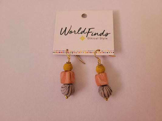 Kantha Shapes Drop Earrings