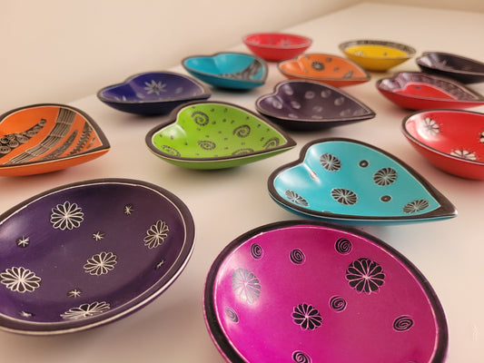 Soapstone Heart or Round Trinket Dish