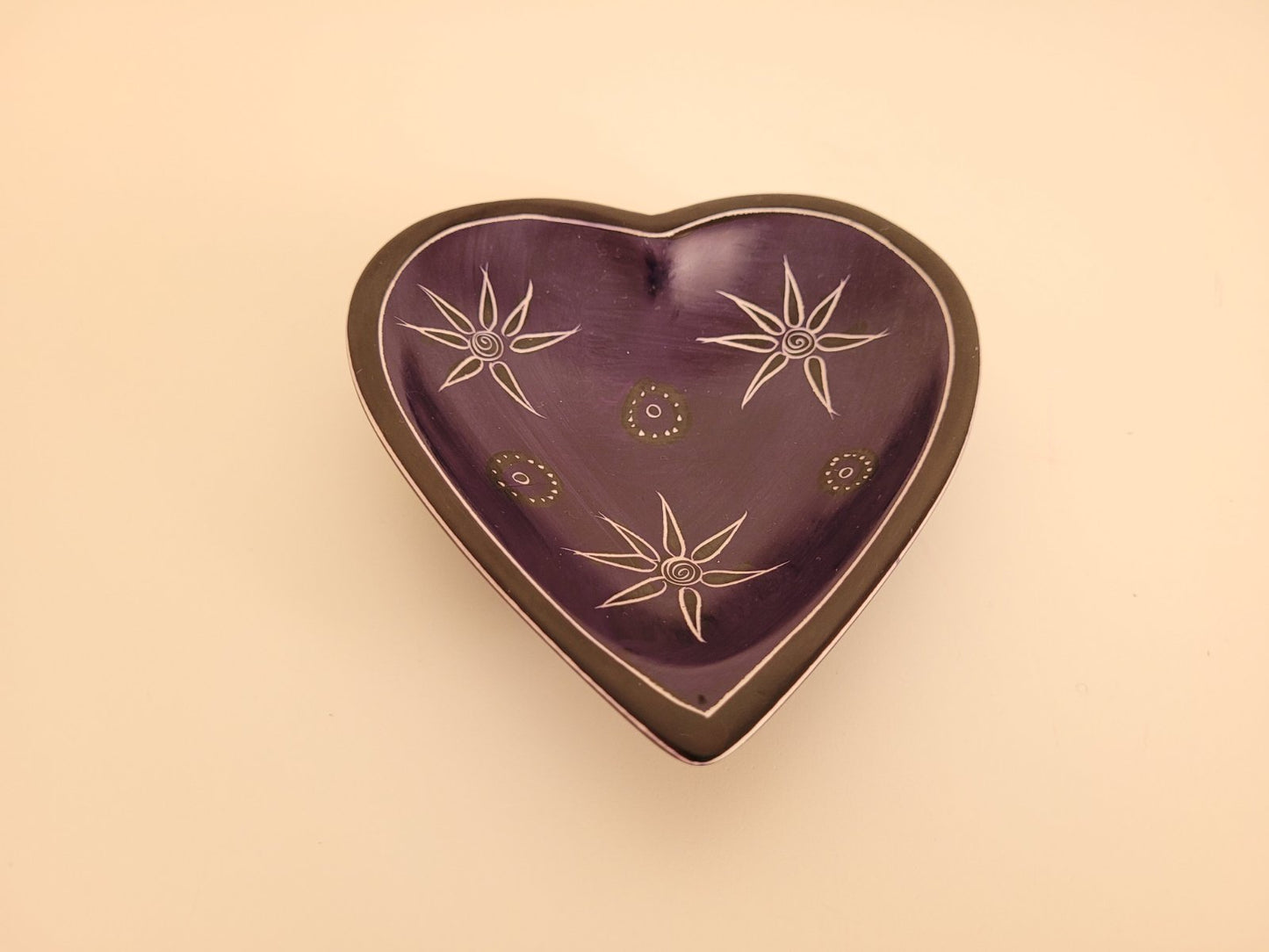 Soapstone Heart or Round Trinket Dish