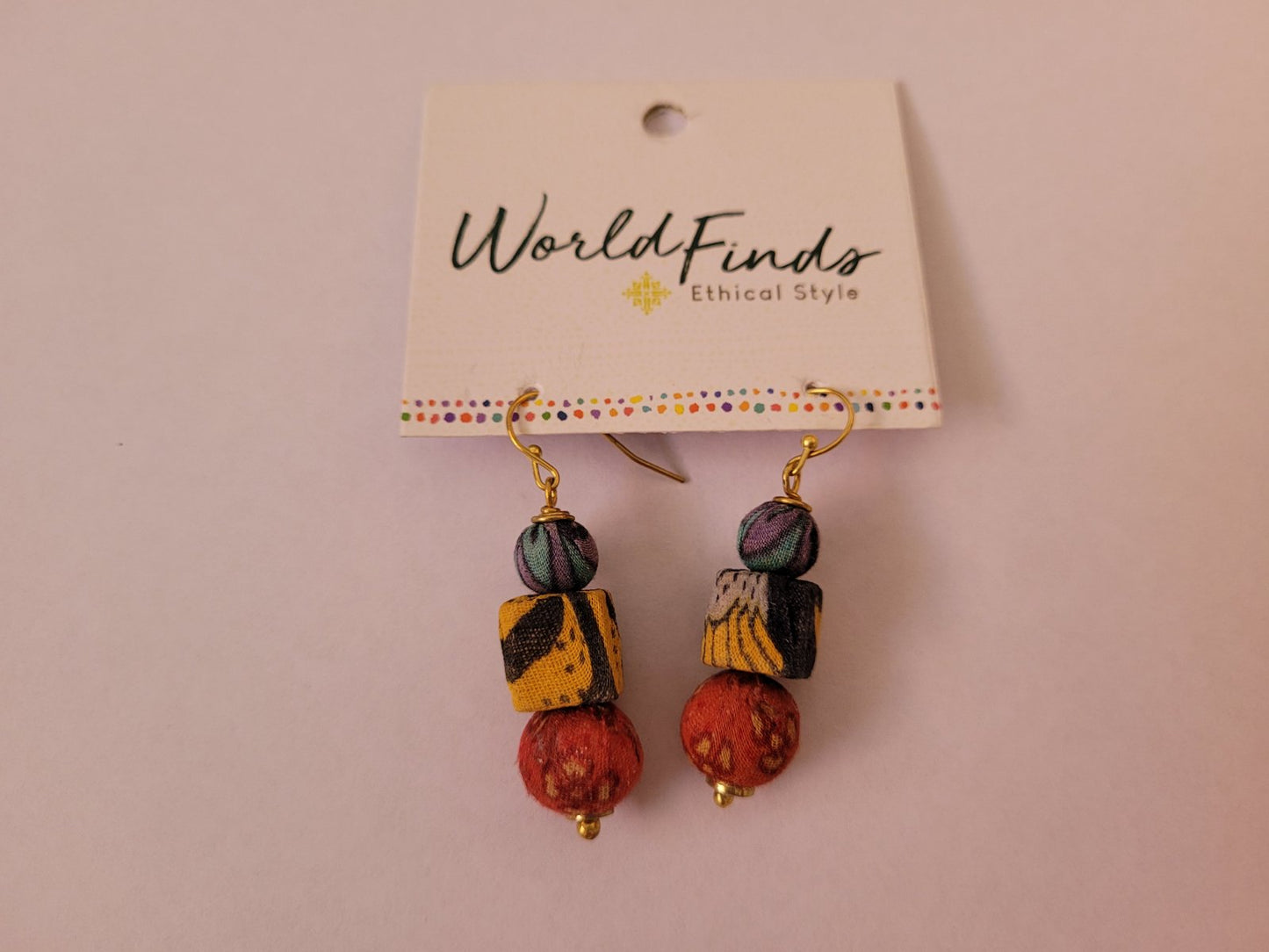 Kantha Shapes Drop Earrings