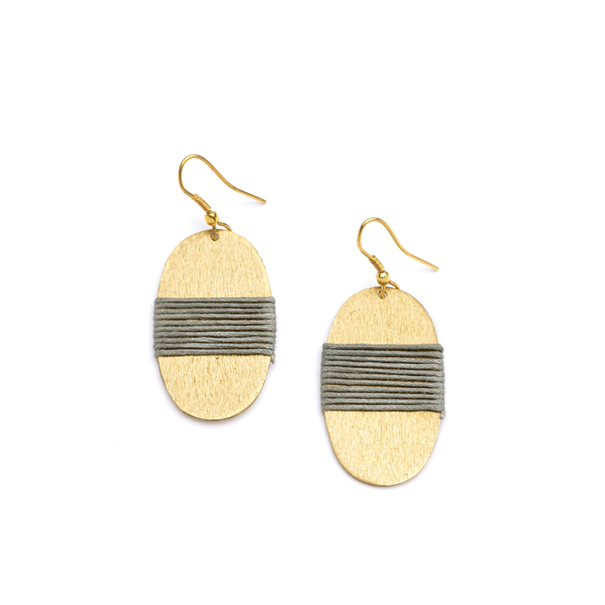Kaia Earrings Grey Medallion