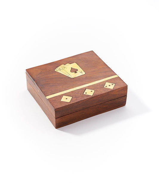 Rose Wood Card/Dice Game Night Set