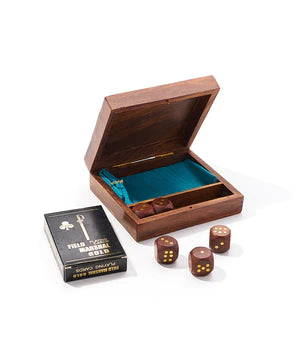 Rose Wood Card/Dice Game Night Set
