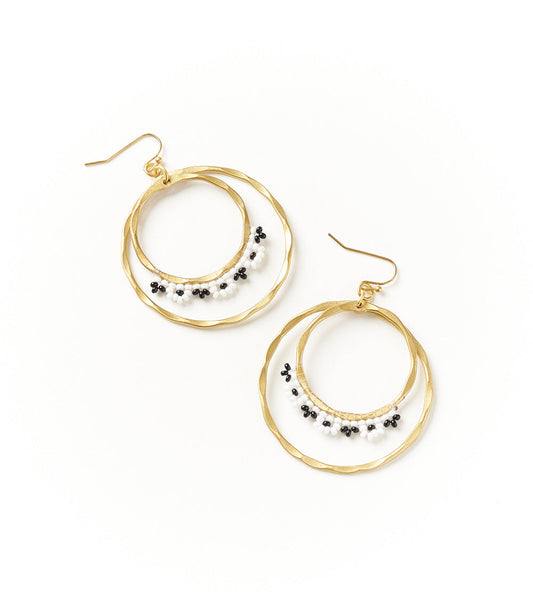 Kalapriya Earrings Stripe Hoops