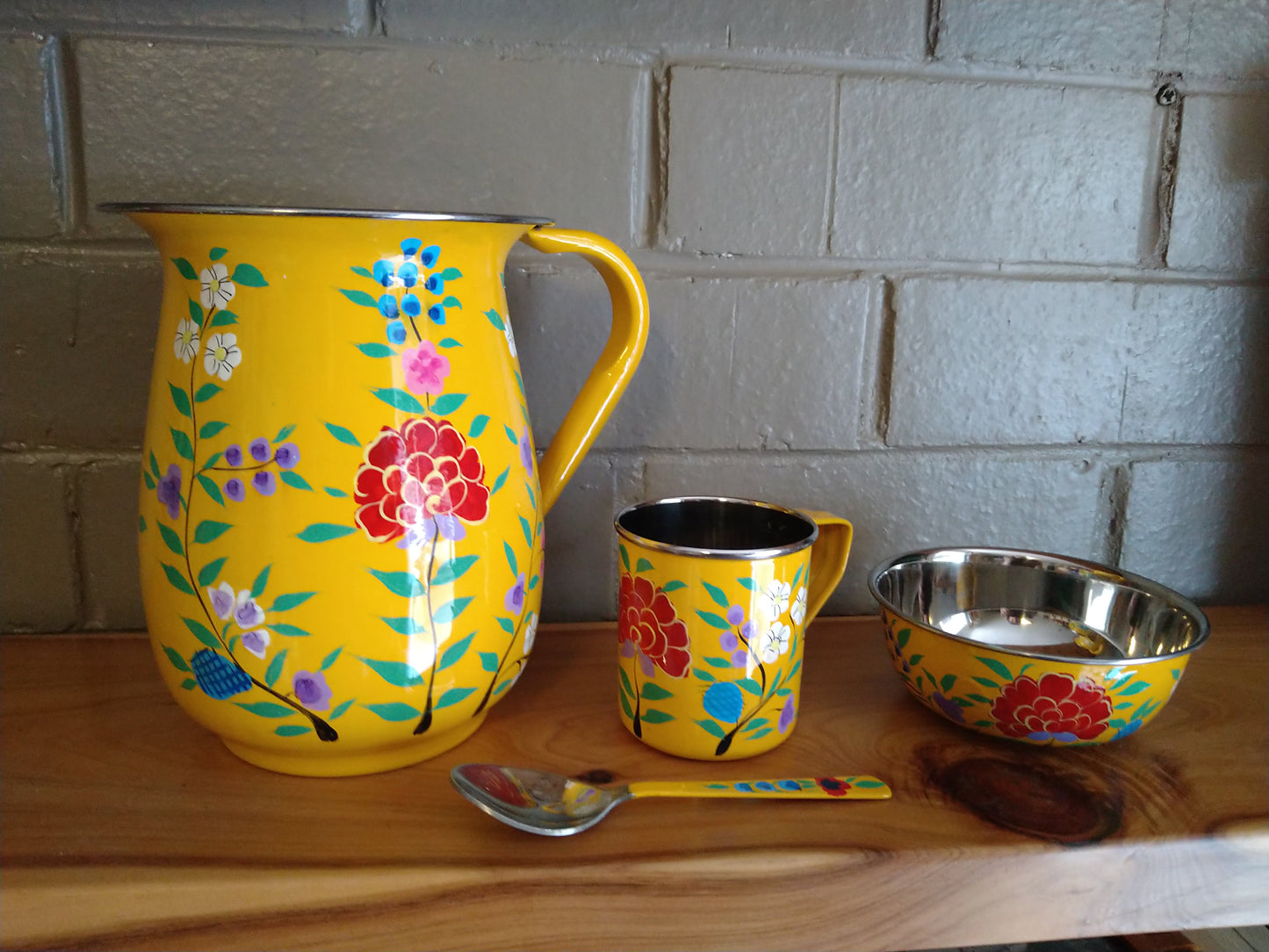 Handpainted Steel jugs