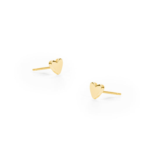 Committed heart stud earrings