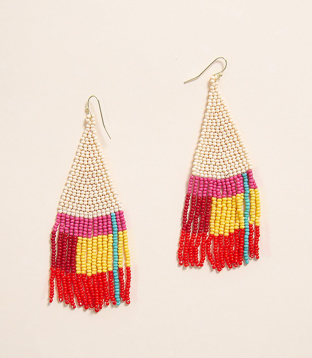 Wanderer - Beaded Earrings - Pyramid