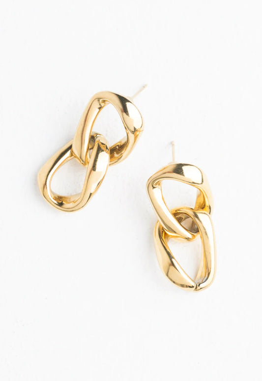 Linked Together Earrings in Gold or Silver