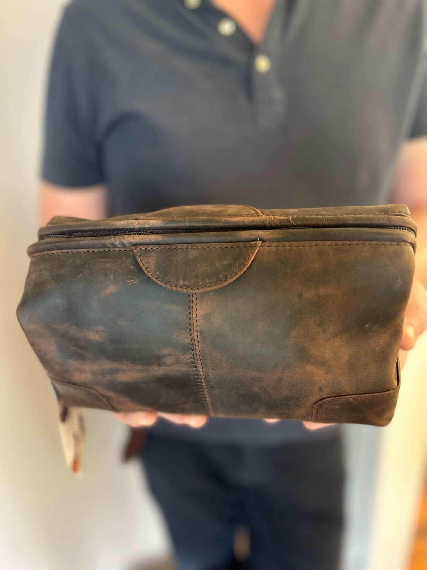 Men's Leather Toiletry Bag