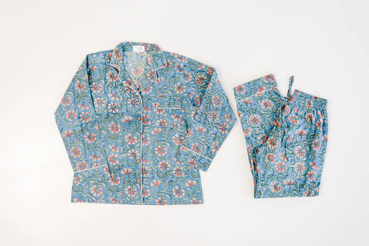 Blue Floral Dreams PJ Set