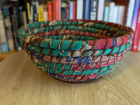 Recycled Chindi Woven Basket