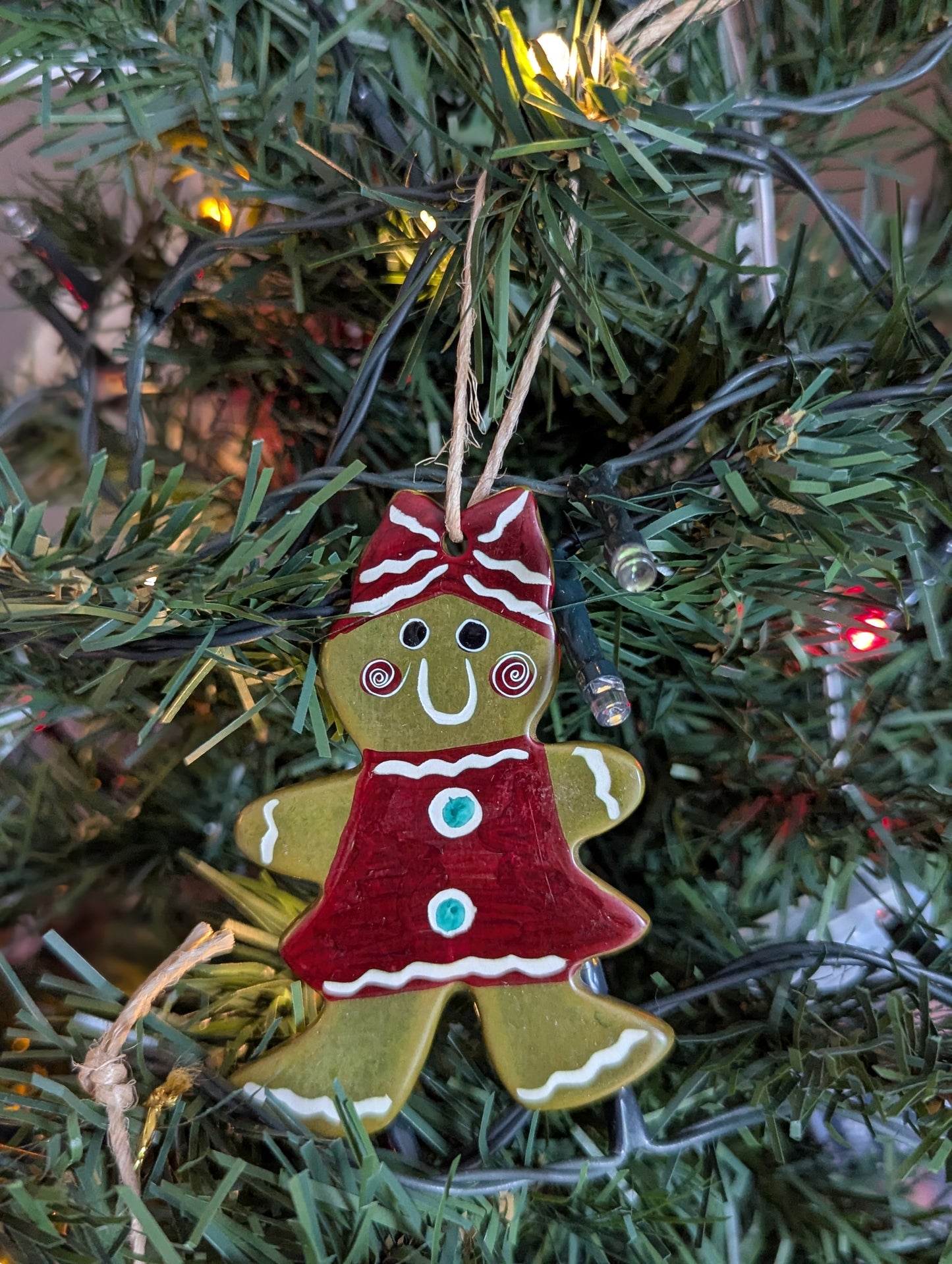 Gingerbread boys and girls soapstone Christmas ornaments