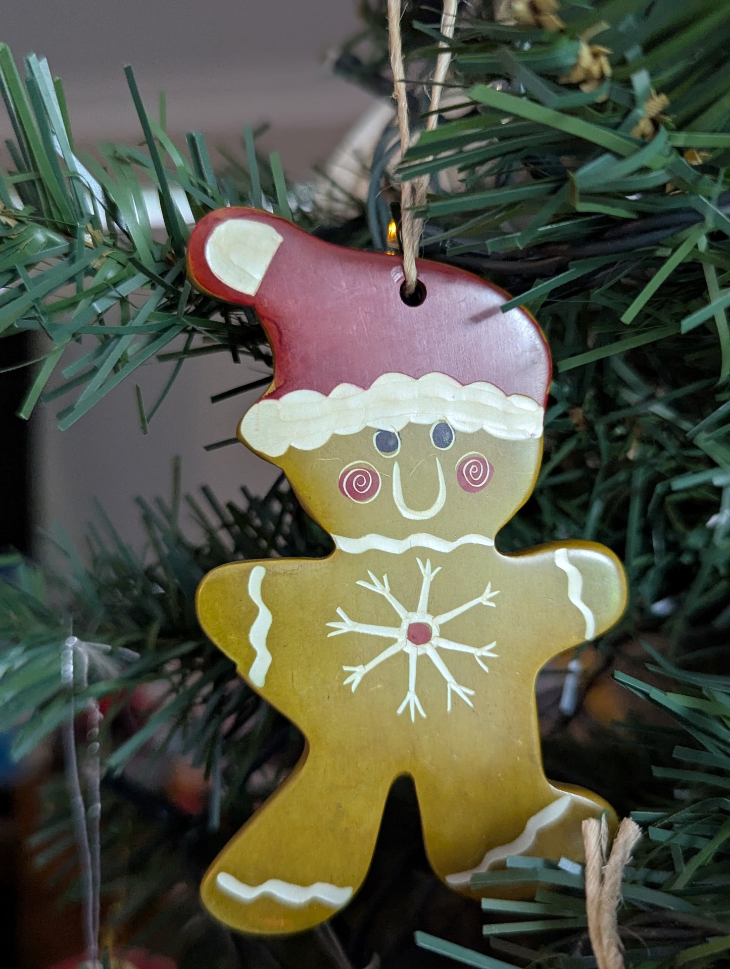 Gingerbread boys and girls soapstone Christmas ornaments