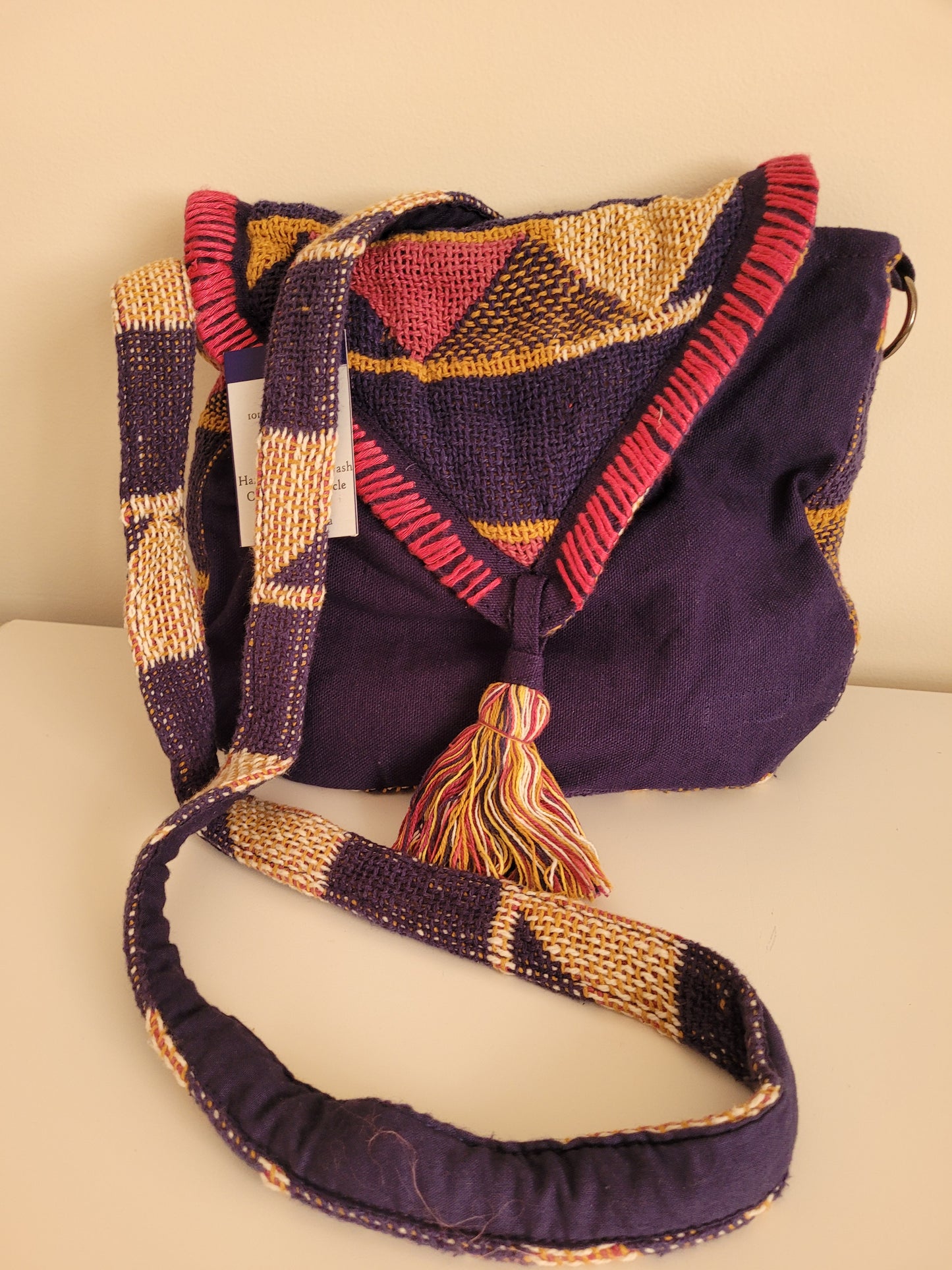 Woven Cotton Boho Sling Bag