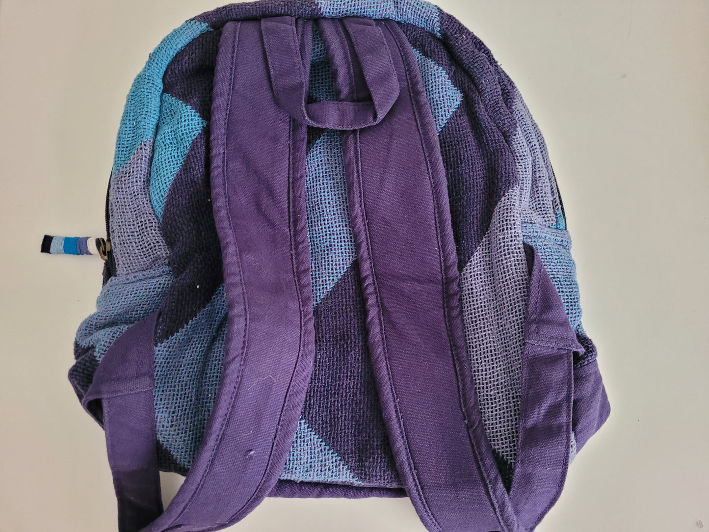 Woven Cotton Chevron Backpack