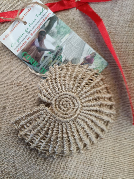 Jute Tatted Shell Ornament