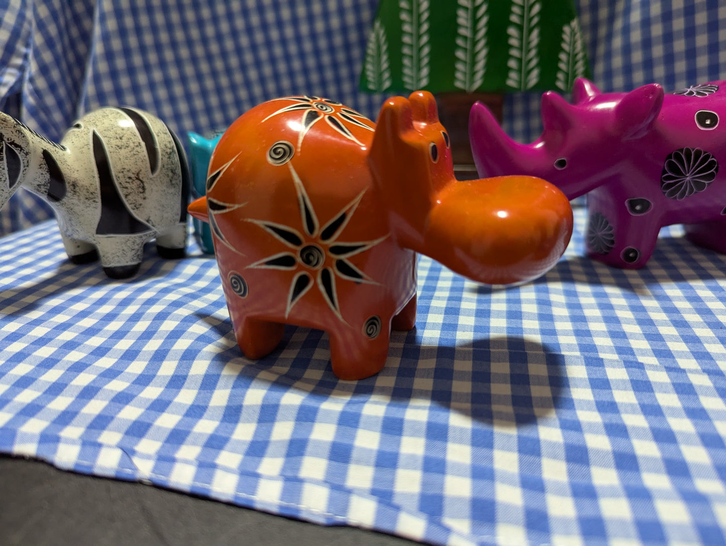 Soapstone Animals (Rhino, Elephant, Cat, Hippo, Dino, Turtle)