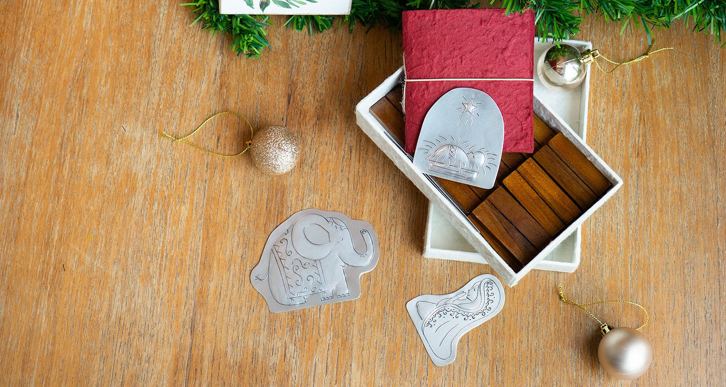 Tin Nativity Set