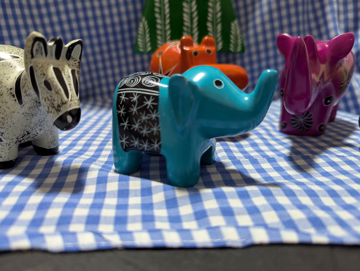 Soapstone Animals (Rhino, Elephant, Cat, Hippo, Dino, Turtle)